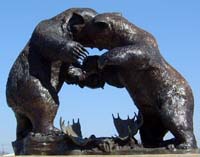 world's largest bronze wildlife sculpture,  at Cabela's, Dundee, MI 