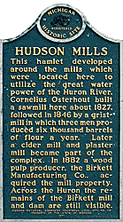 Hudson Mills historic information