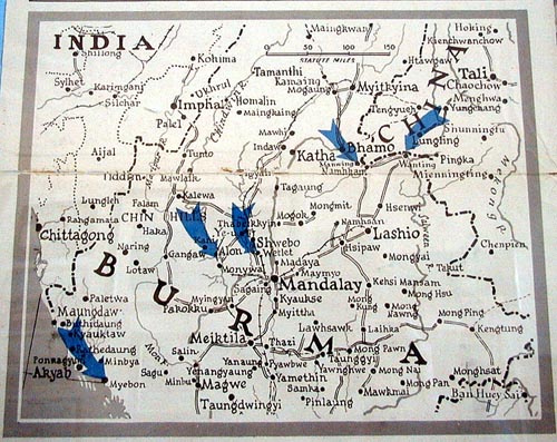 Map of 1940s India/Burma