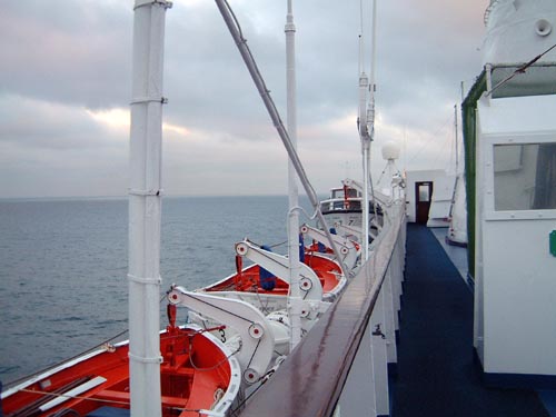 Looking Aft - Starboard Sun Deck- Black Prince