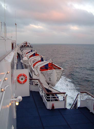 Looking Aft - Port side along Marquee Deck - Black Prince