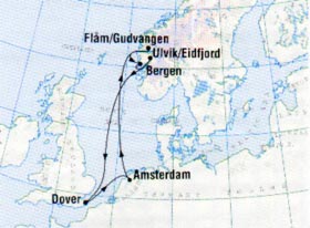 The route taken aboard Braema