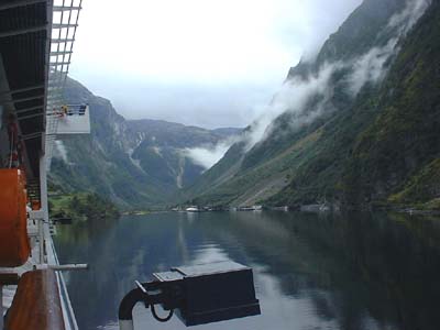 Gudvangen - Approach to Gudvangen in N&aelig;r&oslash;yfjord, an arm of Sognefjord