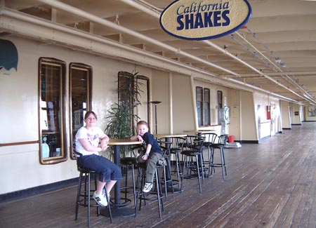 RMS Queen Mary - Port, Promenade Deck, Beverley & Howard..too early for anything to be open!

18 & 19 February 2002