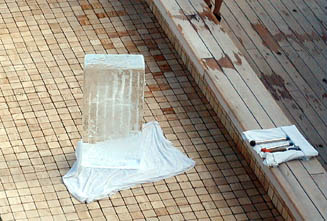 Marcello's Ice Carving - Angel Fish from a 300lb block of ice