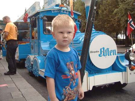 Howard and his Thomas sightseeing train