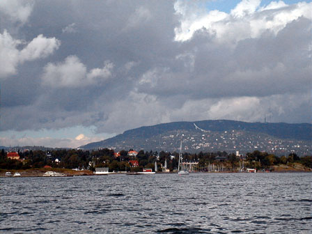 Holmenkollen ski-jump from the harbour