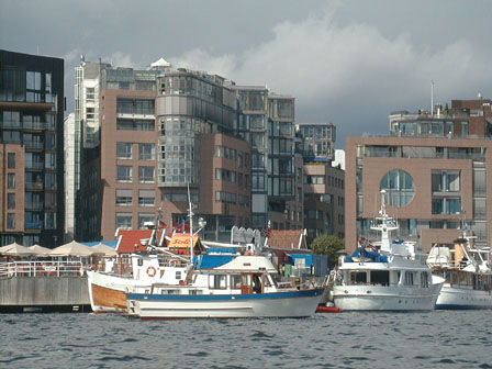 Along the Aker Brygge Wharf