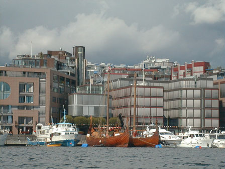 Along the Aker Brygge Wharf