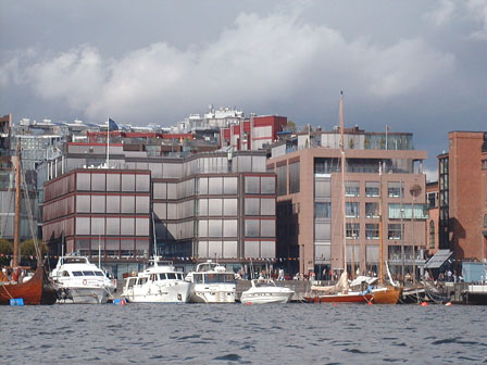 Along the Aker Brygge Wharf