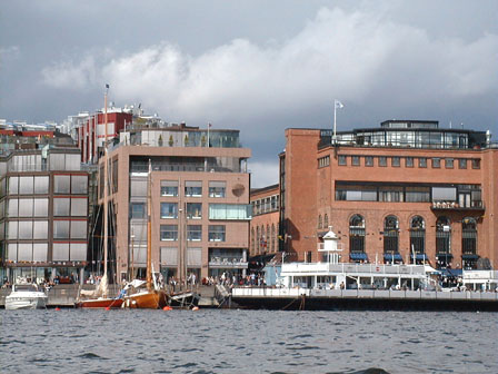 Along the Aker Brygge Wharf