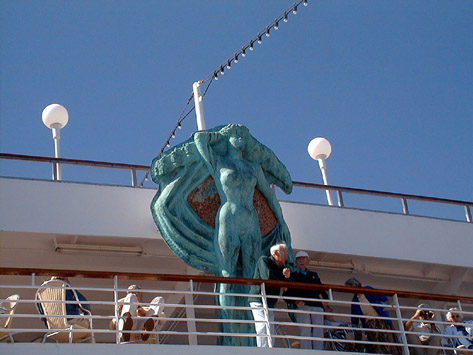 Looking up from the Lounge Deck