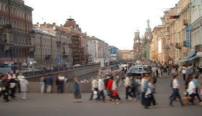  Looking down Kanala Griboedova from Nevskiy Prospekt towards the Cathedral of the Resurrection