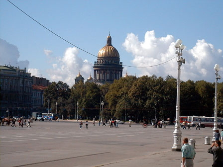 St Issac's Cathedral from Dvortsovaya Ploshchad