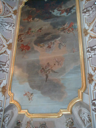 The ceiling above the Jordan Staircase,The Gods of Olimpus (plafond) Gaspar Diziani