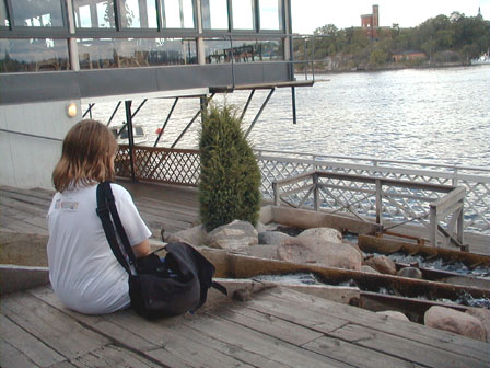 Beverley on the aquarium deck