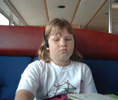 Beverley on the sightseeing boat