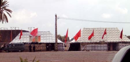 Bedouin tents approaching Marrakech