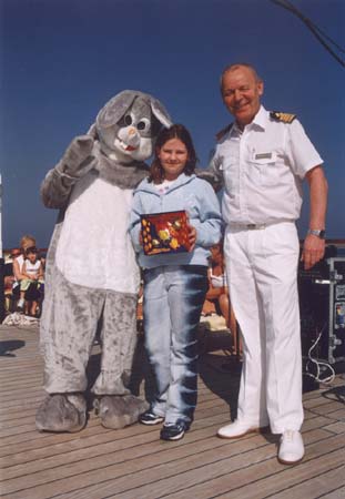 Easter Bunny, Beverley & Capt. Arnie Solberg
