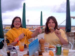 Katie & Beverley, lunch at Marquee Grill