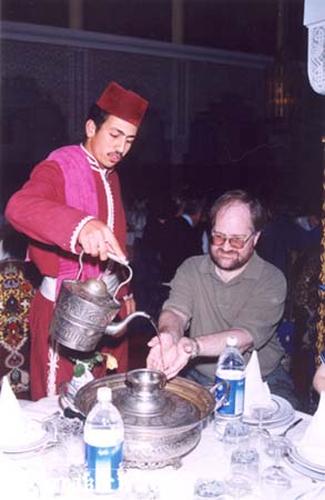 In Marrakech we had to wash before eating, Dave