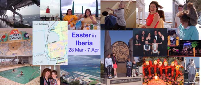 Collage of photographs throught the cruise