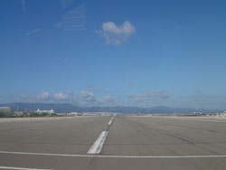 Crossing the runway at Gibraltar