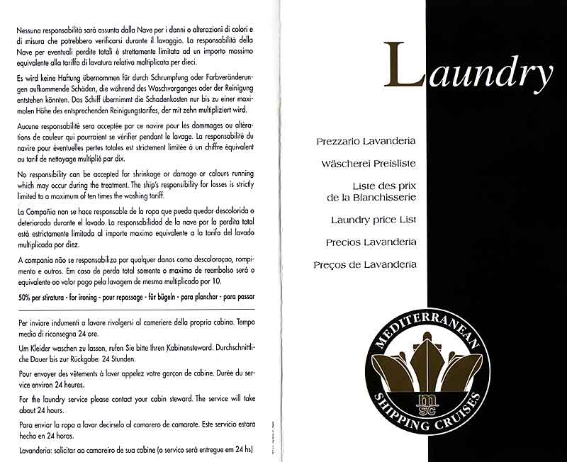 MSC Lirica Laundry Tariff Oct 03 Part 2