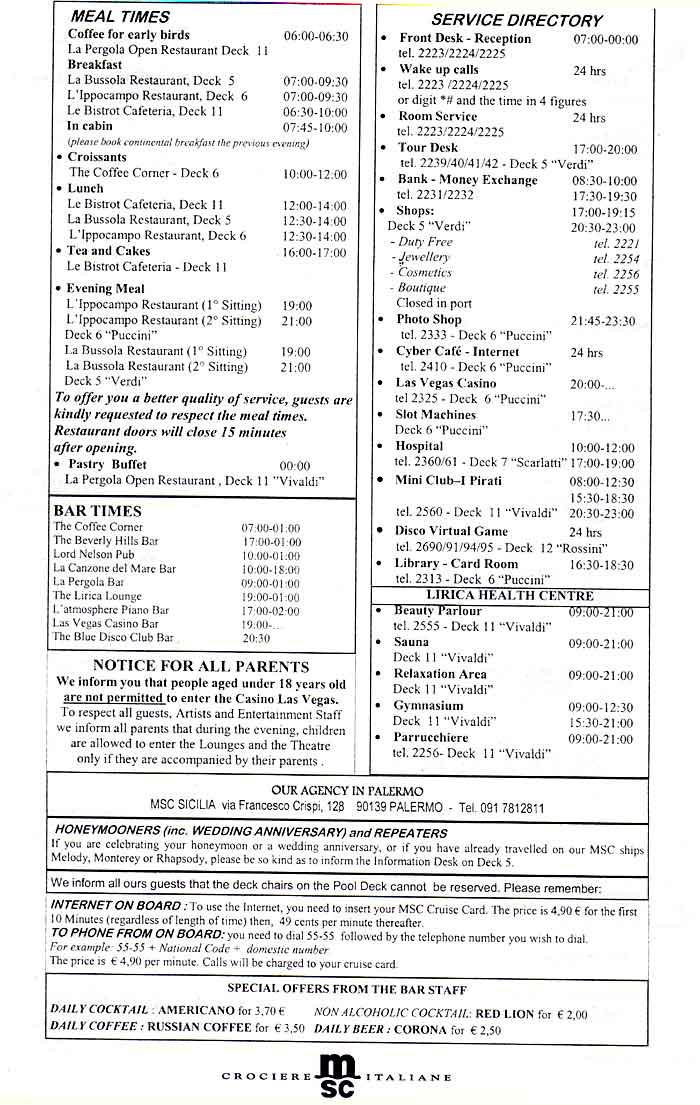 Daily Programme Palermo Part 4