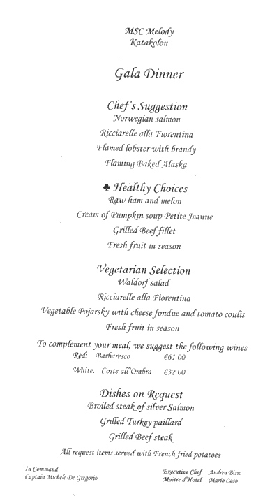 m/v Melody Menus
Katakolon 1 Aug 2003