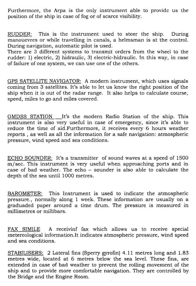 mv Melody Bridge Visit handout Part II
