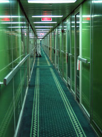 Green Hallway on Oceanic Deck