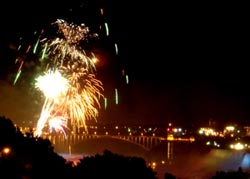 Fireworks over Niagara Falls