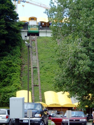 Incline Railway from the Table Rock Complex to Portage Road - Dave is on there