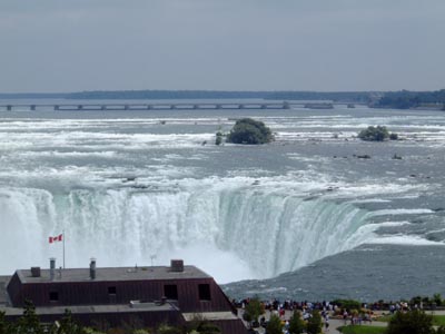 Going up the Incline Railway - View of the Horseshoe Falls from the bottom