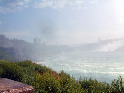 Journey Behind the Falls - Rainbow Bridge from the observation deck