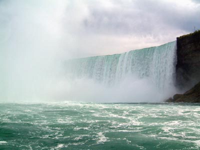Maid of the Mist - Canadian Horseshoe Falls disappearing into the mist