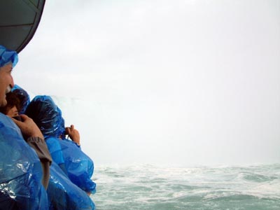 Maid of the Mist - Canadian Horseshoe Falls disappeared into the mist