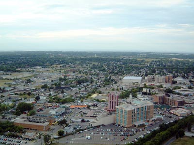 Views of the City of Niagara Falls - NW. Quality Inn, Courtyard By Marriott, Best Western