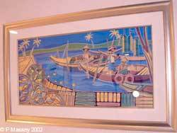Artwork on our cabin wall
