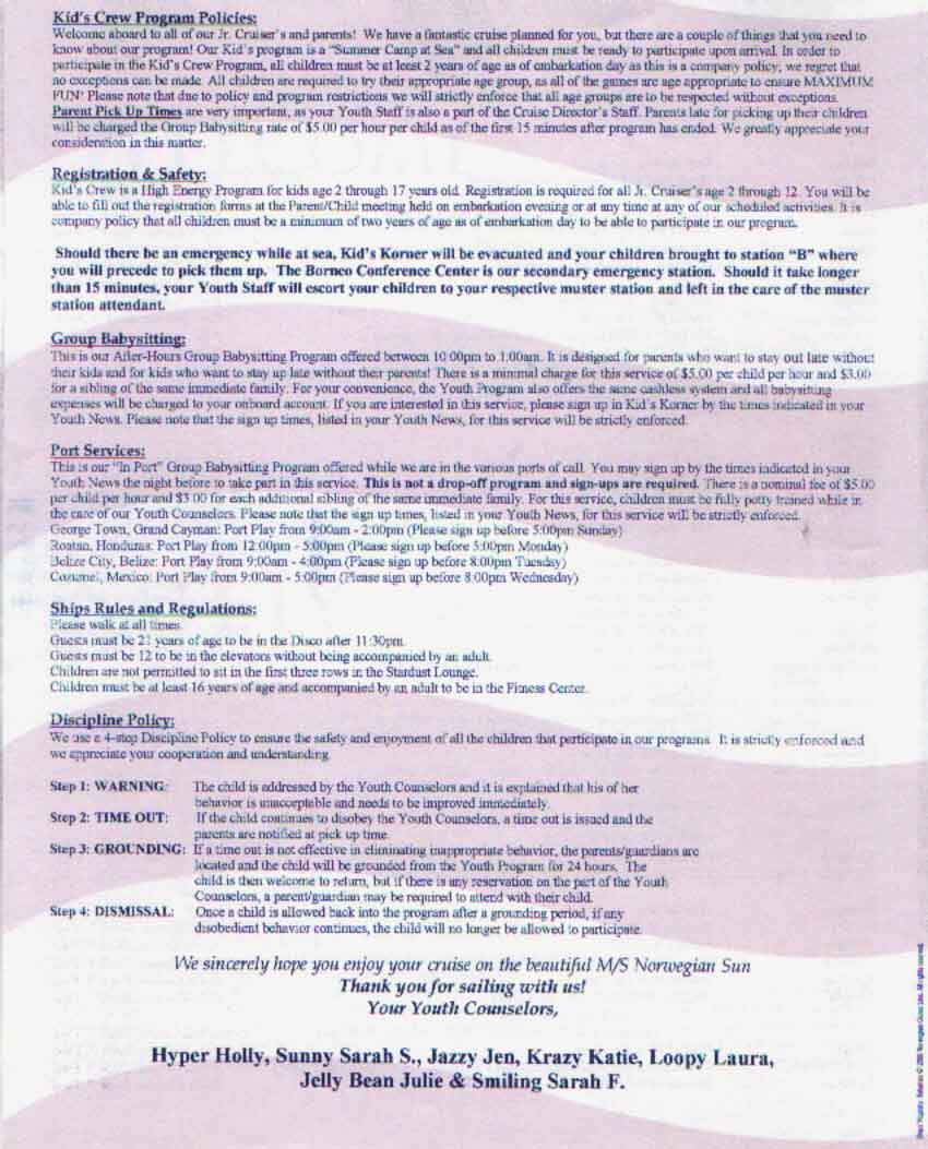 Kid's Crew Programme 10-12yrs