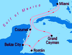 Norwegian Sun, Western Carribean itinerary
