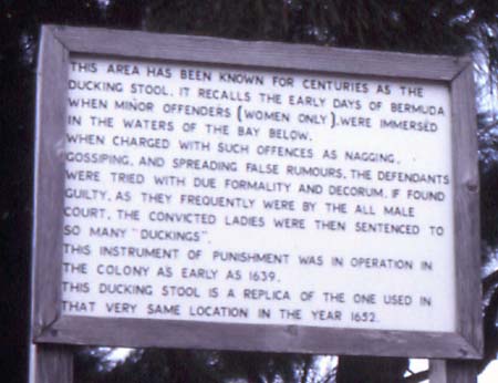 Ducking Stool information