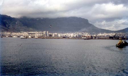 Approaching Table Mountain
 Cape Town 23 Sept 1965