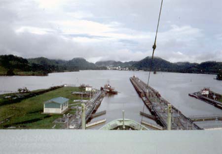 Leaving Miraflores Lock