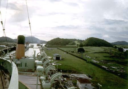 Leaving Miraflores Lock