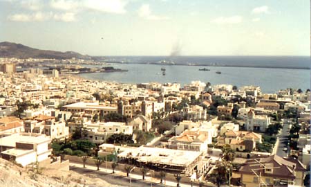Las Palmas Skyline - 12 Sept 1965  [Southern Cross in the background]