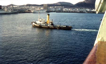 Tug Pulling us away, Las Palmas - 12 Sept 1965
