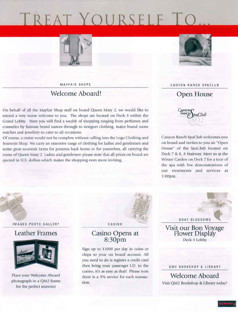 RMS Queen Mary 2 - Daily Programme 16 Apr 2004 page 07