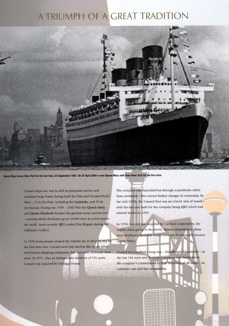 RMS Queen Mary 2 - Gala Dinner Menu 17 April 2004 Page 07